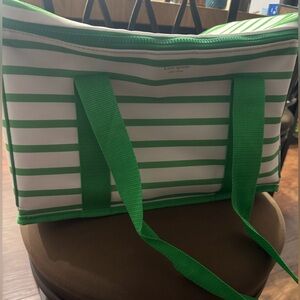 Kate Spade Green and White Cooler bag